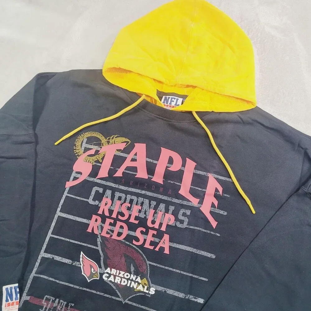 Arizona Cardinals Sweatshirt Mens 2XL Black NFL Football NFL Staple Hoodie